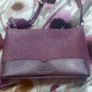 Kate Spade Lola Glitter Crossbody. Rose Pink